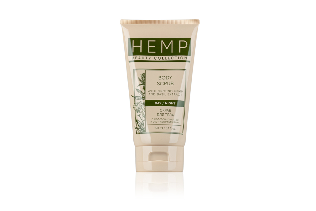 HEMP BODY SCRUB with ground hemp and basil extract Hemp Beauty Collection Products